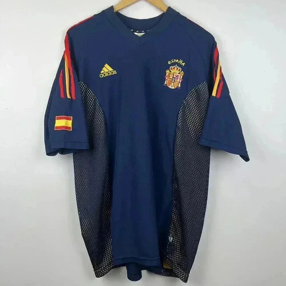 Vintage 00s Adidas Spain National Team Jersey - Authentic Soccer Shirt - Picture 1 of 8